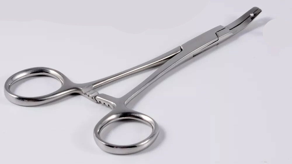 Dermal Anchor Holder 6" Body Piercing Forceps Hemostat Clamp Tool (3