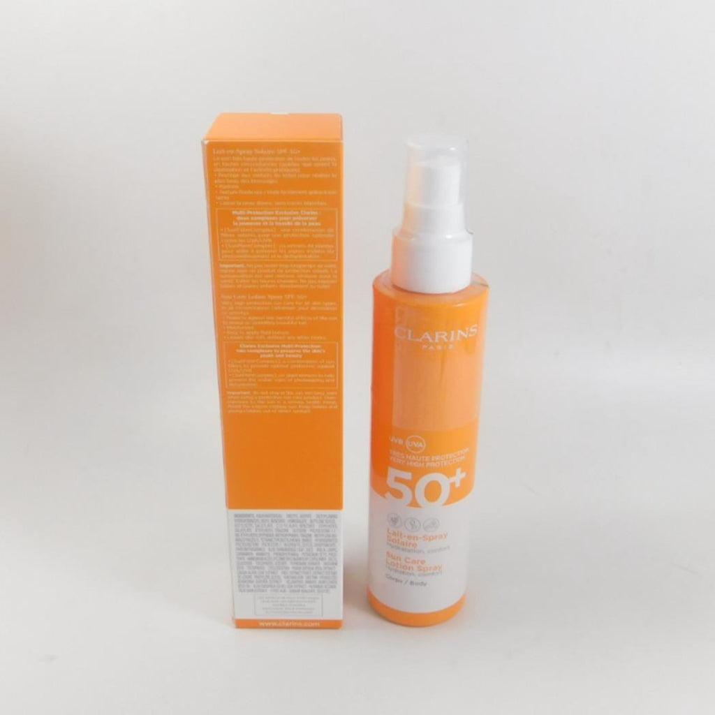 Clarins SPF 50+ Sun Care Lotion Spray for Body 5 oz UVB Protection