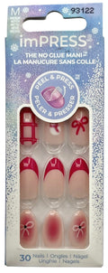 Holiday Christmas Press On Nail Kit - Instant Manicure with 30 Nails