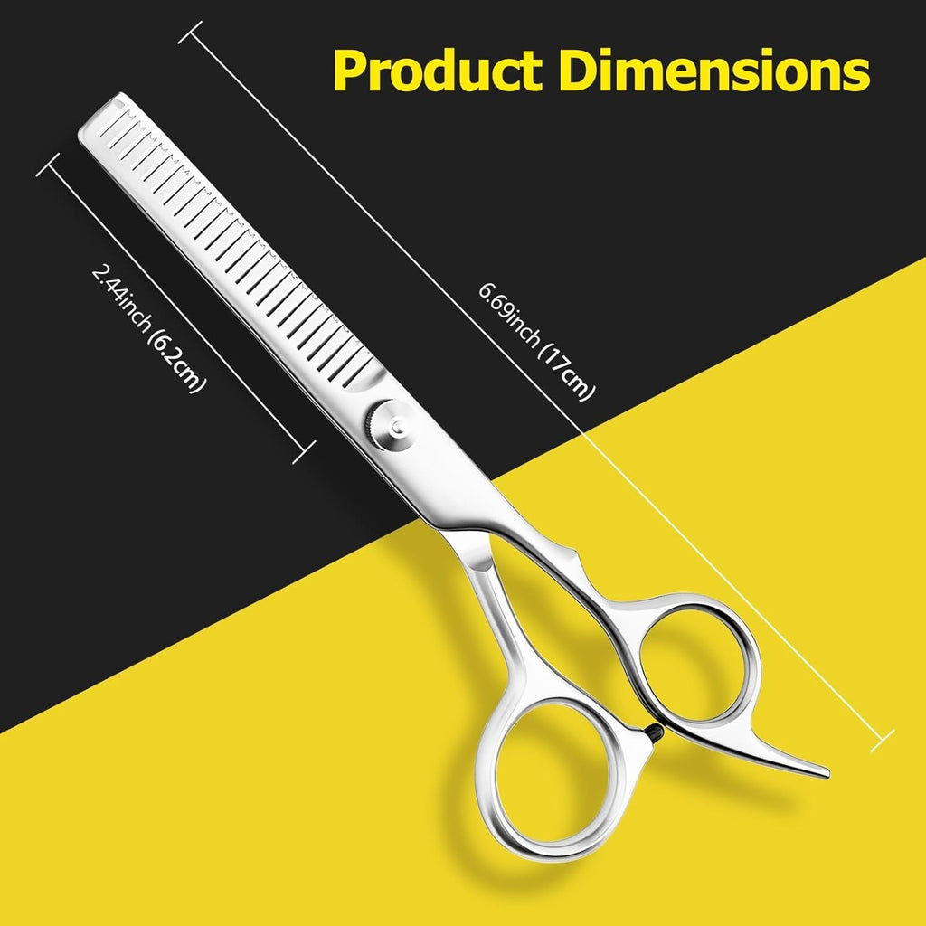 Professional Hair Thinning Scissors 6 Inch Stainless Steel Barber Shears Tension Adjustable