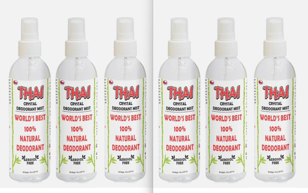 Natural Crystal Deodorant Spray - Unscented, 8 oz. Pack of 6