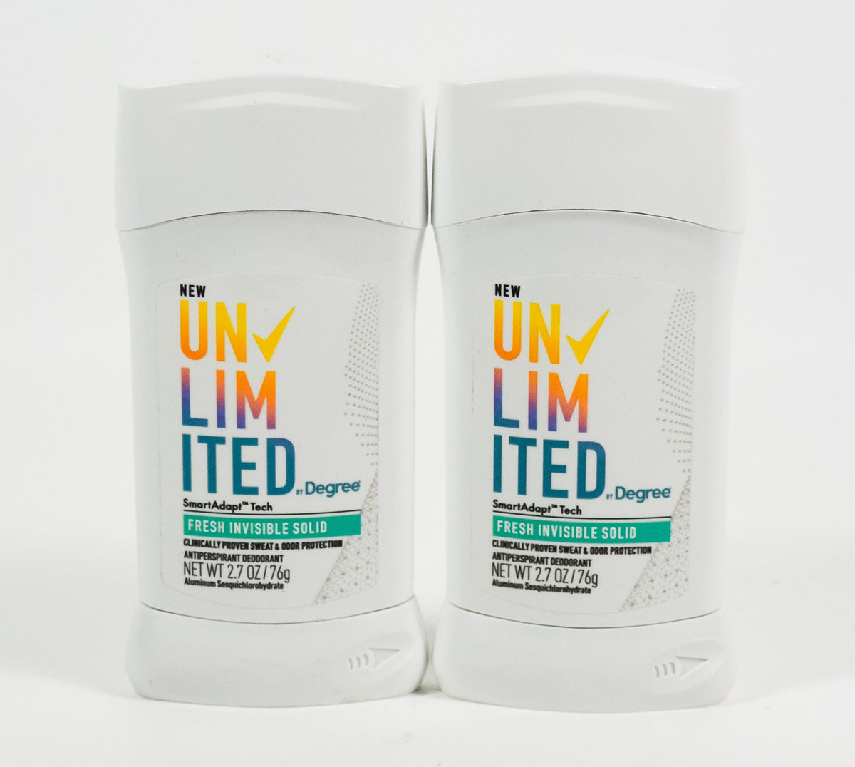 Degree Unlimited Fresh Invisible Solid Antiperspirant Deodorant 2.7oz - Pack of 2