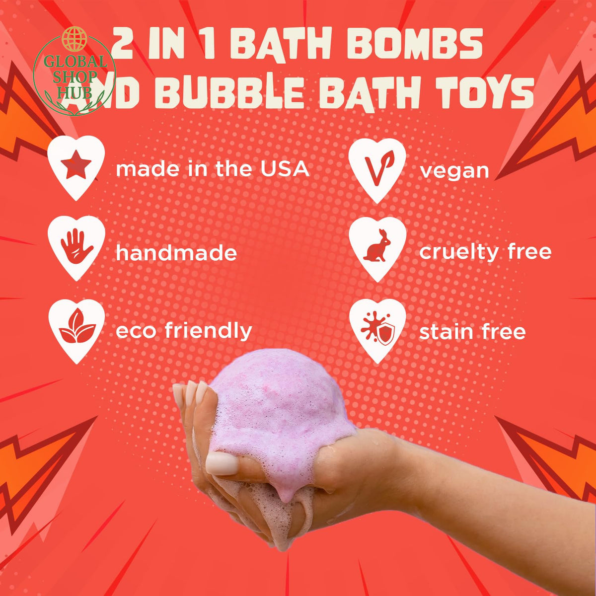 Superhero Bath Bombs for Kids with Surprise Toys - 1 Pack