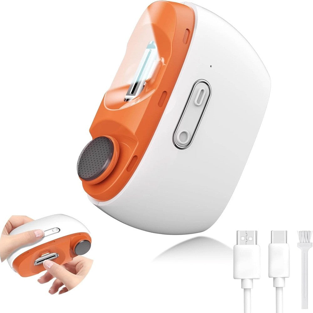 Electric Toe Nail Clippers for Thick Nails - Rechargeable Nail Trimmer with LED Light & Polishing