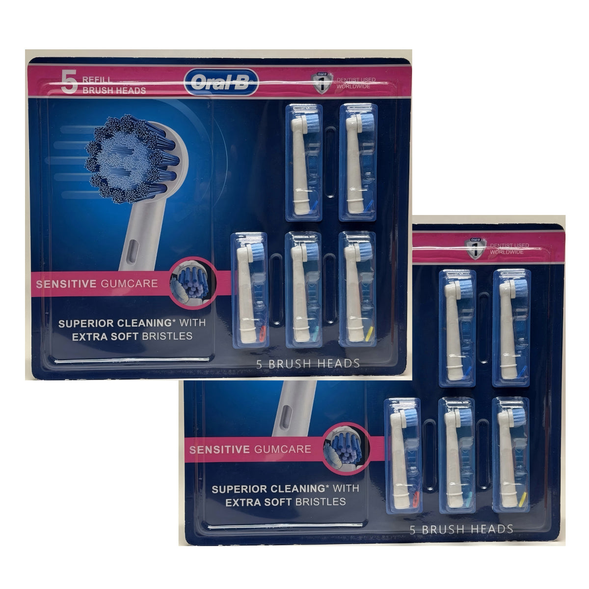 10-Pack Sensitive Gum Care Replacement Toothbrush Heads for Oral-B