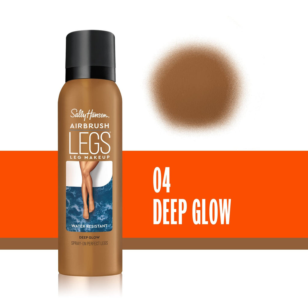 Airbrush Legs Spray-On Makeup - Flawless, Water-Resistant Leg Cover, Deep Glow 4.4 Oz