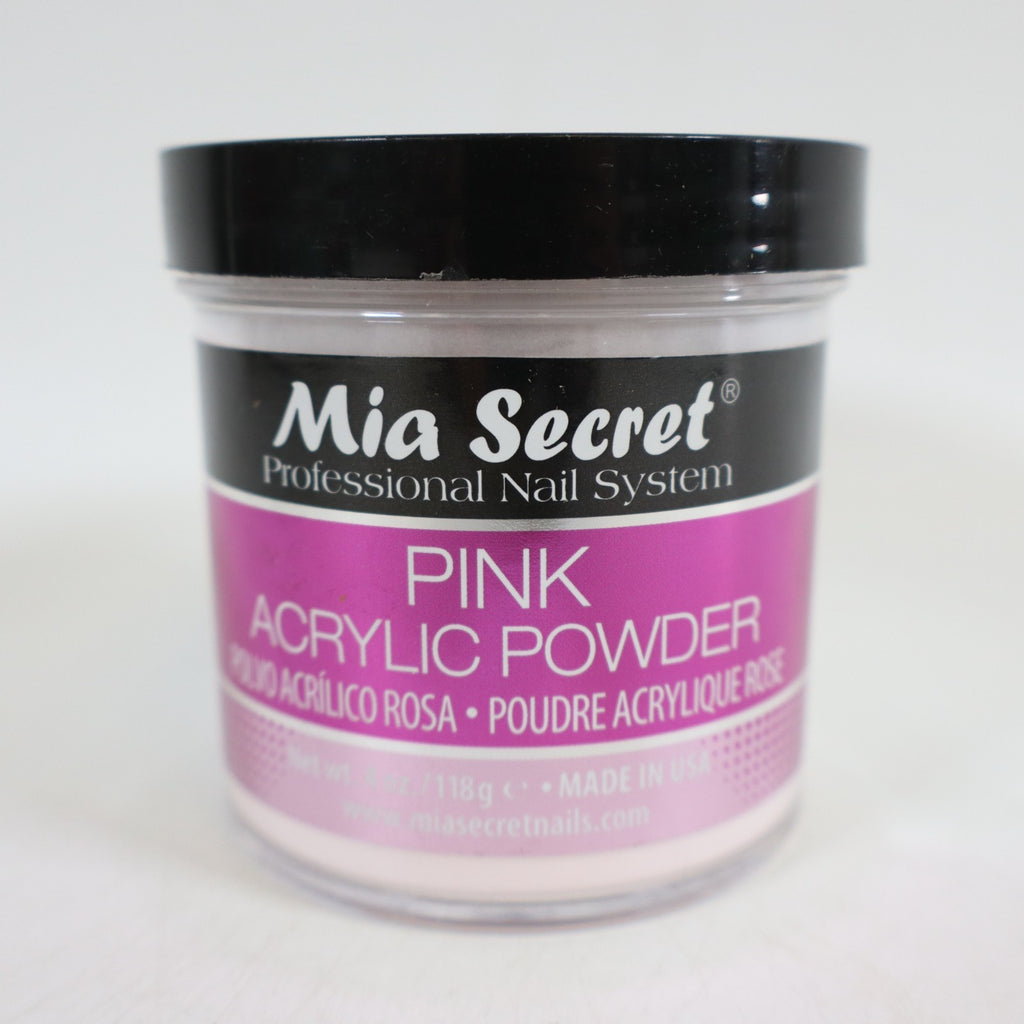 Pink Acrylic Powder 4 oz for Nail Art - Made in USA