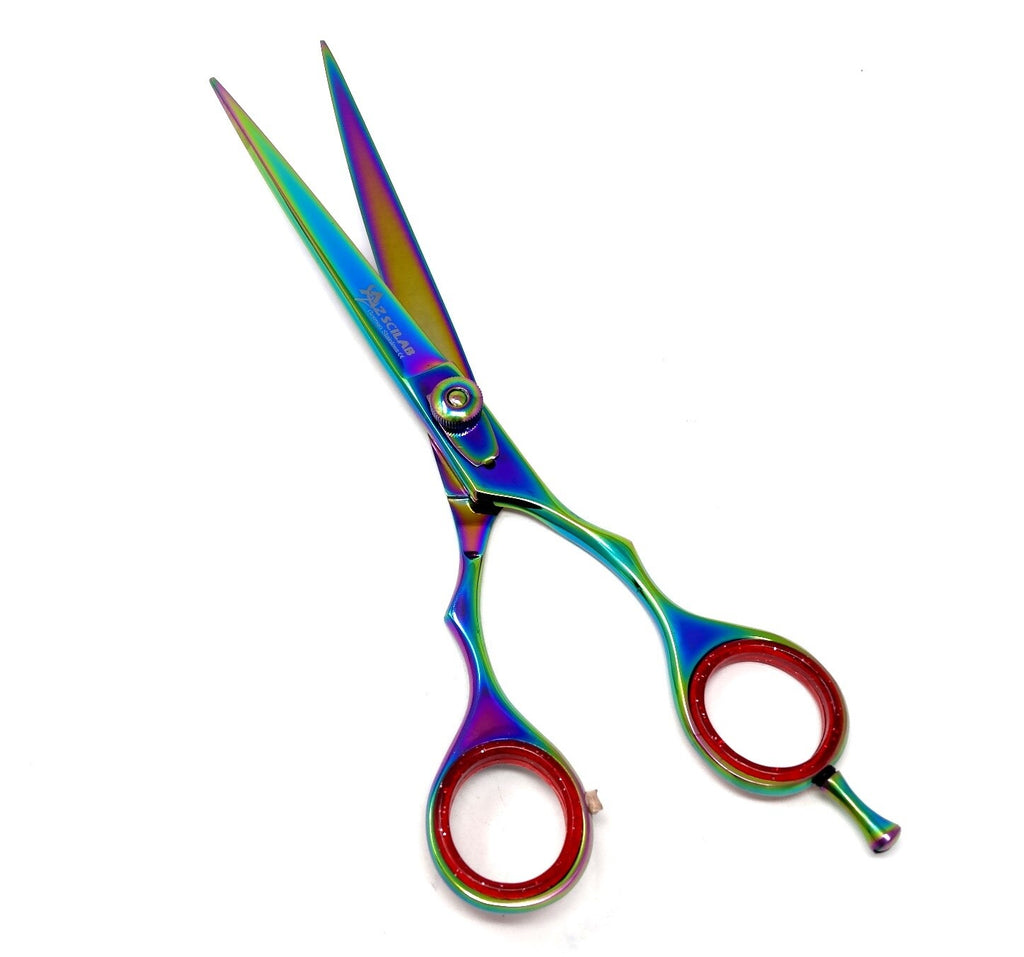 Professional German Hair Cutting Scissors 6.5 Inch Multi Color Titanium Coated Shears