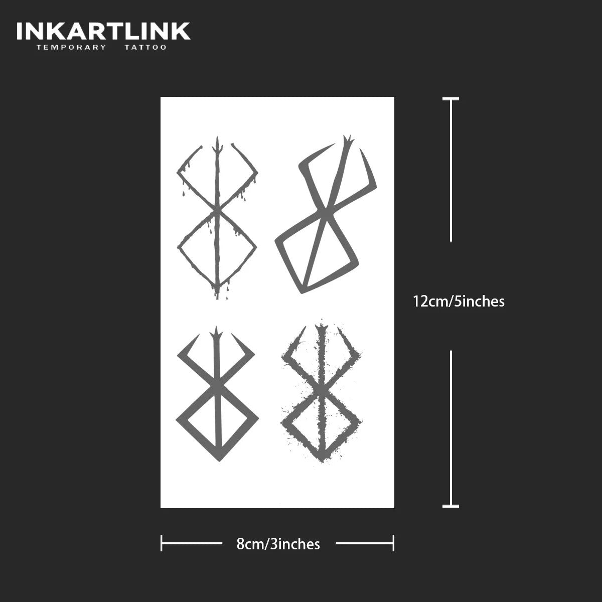 Temporary Tattoo Berserker 15 Day Waterproof Lasts Up To 15 Days