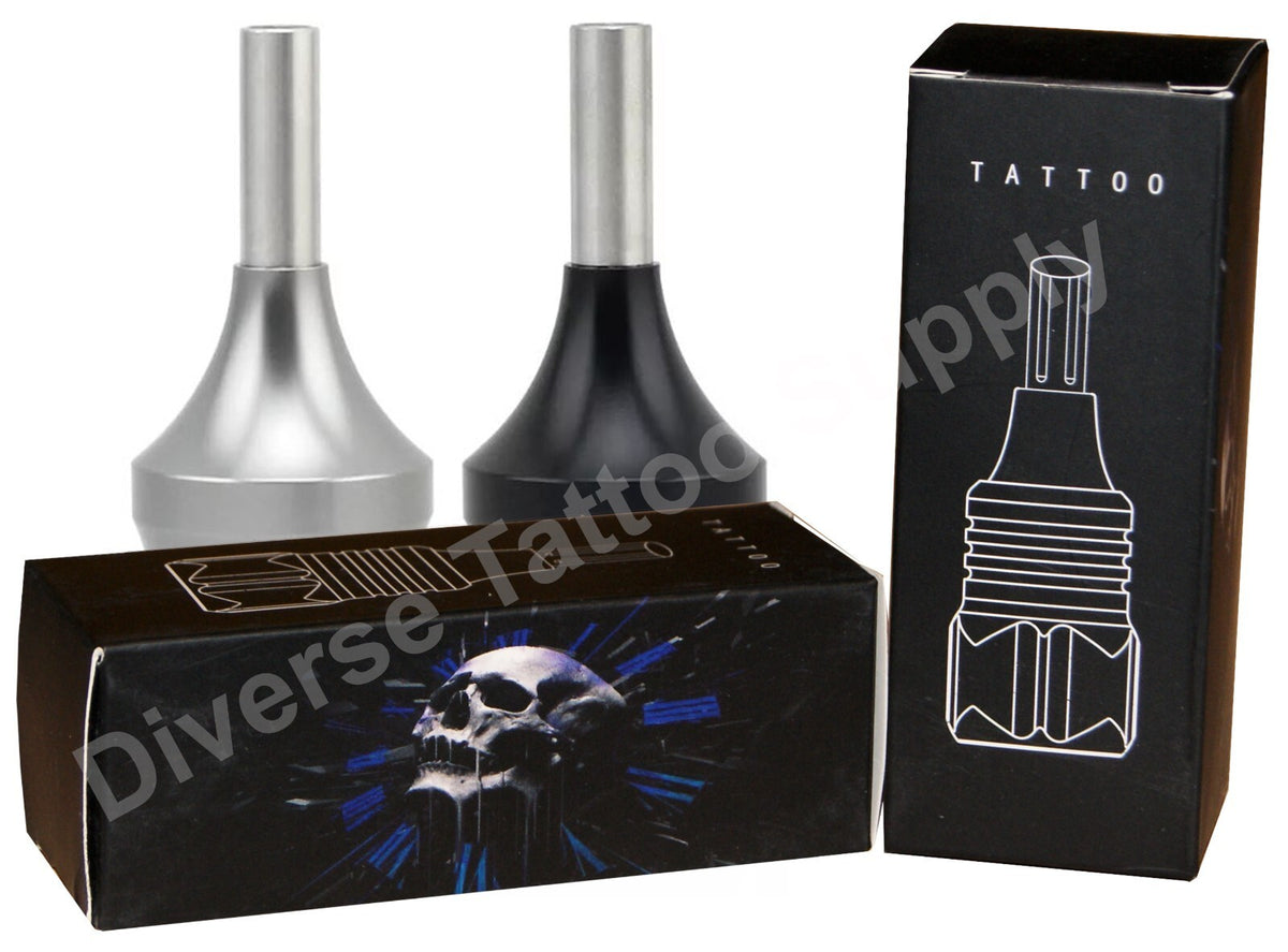 30mm Tattoo Cartridge Grip - Aluminum Alloy Back Stems, 80mm Grips, 85/90/95mm Plungers
