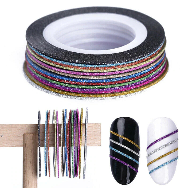 Nail Art Striping Tape Set 21 Colors Self-Adhesive Lines for Manicure DIY
