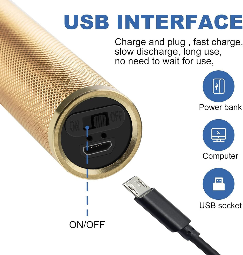 Gold Hair Clipper with Powerful Motor, 4 Guide Combs & Quiet Operation
