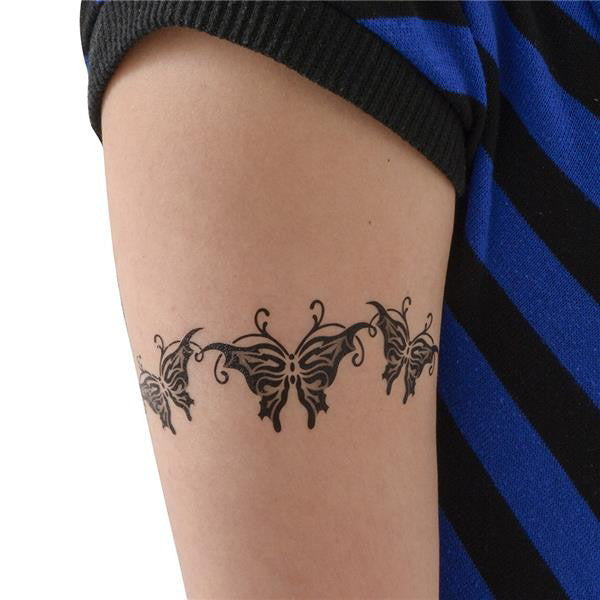 48-Count Armband Temporary Tattoos - 8" Assorted Designs, Individually Wrapped