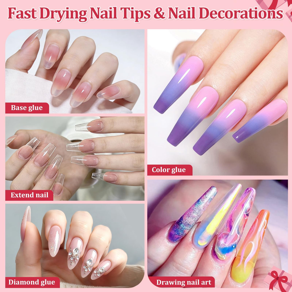 Handheld UV Nail Light for Gel Nails Mini Flash Cure Lamp Pink