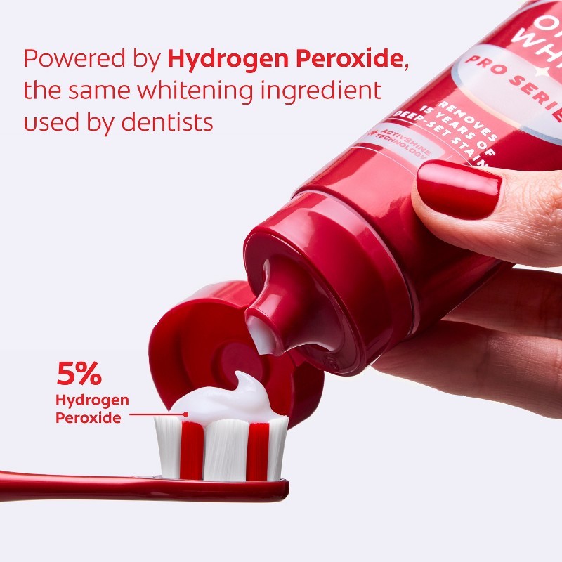 Optic White Pro Express Whitening Toothpaste with Hydrogen Peroxide 3oz 2-Pack