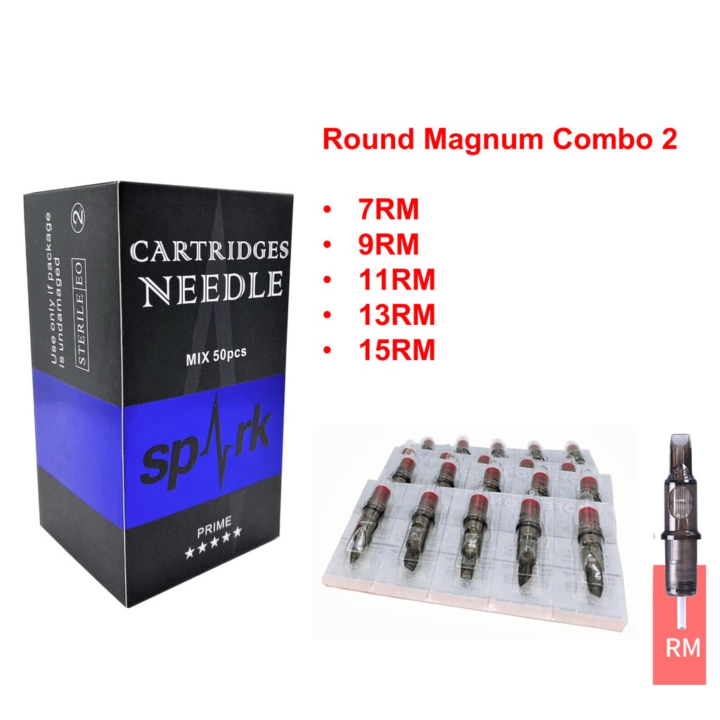 50PCS Disposable Tattoo Cartridge Needles Set for Professional Use - Mix Combo