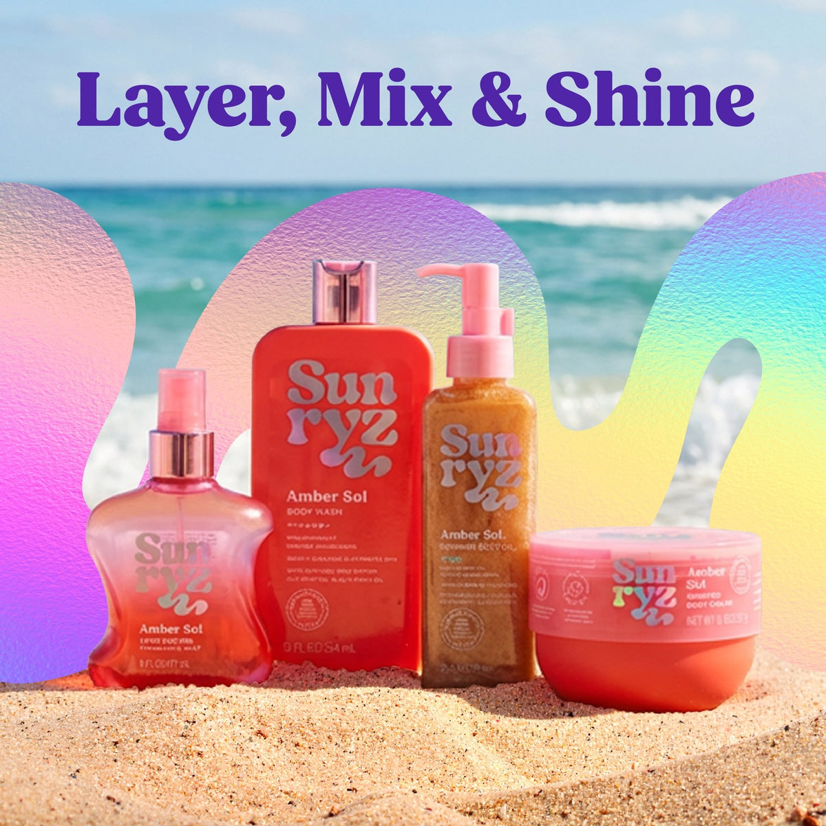 Long-Lasting Amber Sol Body Mist - Natural Fragrance, 6 fl oz
