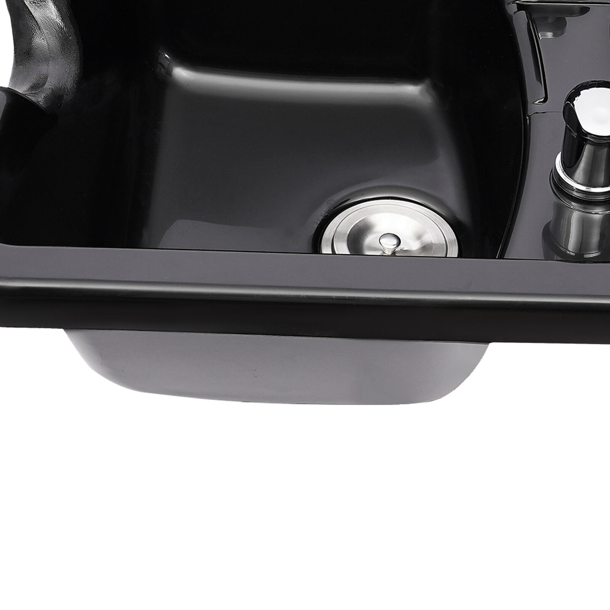 Black Deep ABS Backwash Sink for Hair Salons & Barber Shops 21.85x19.69x9.84 Inch