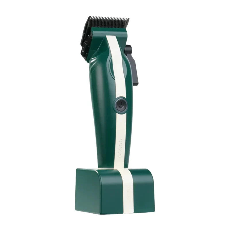 Cordless Ultra-Light Hair Clipper with Adjustable Blade - Green/White