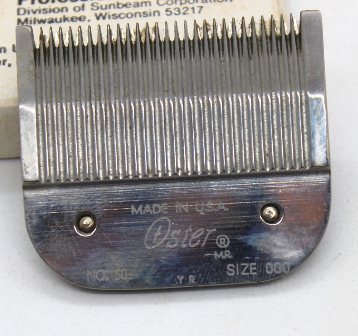 Vintage Oster Size 000 Clipper Blade No. 50 - NOS Barber & Salon Use