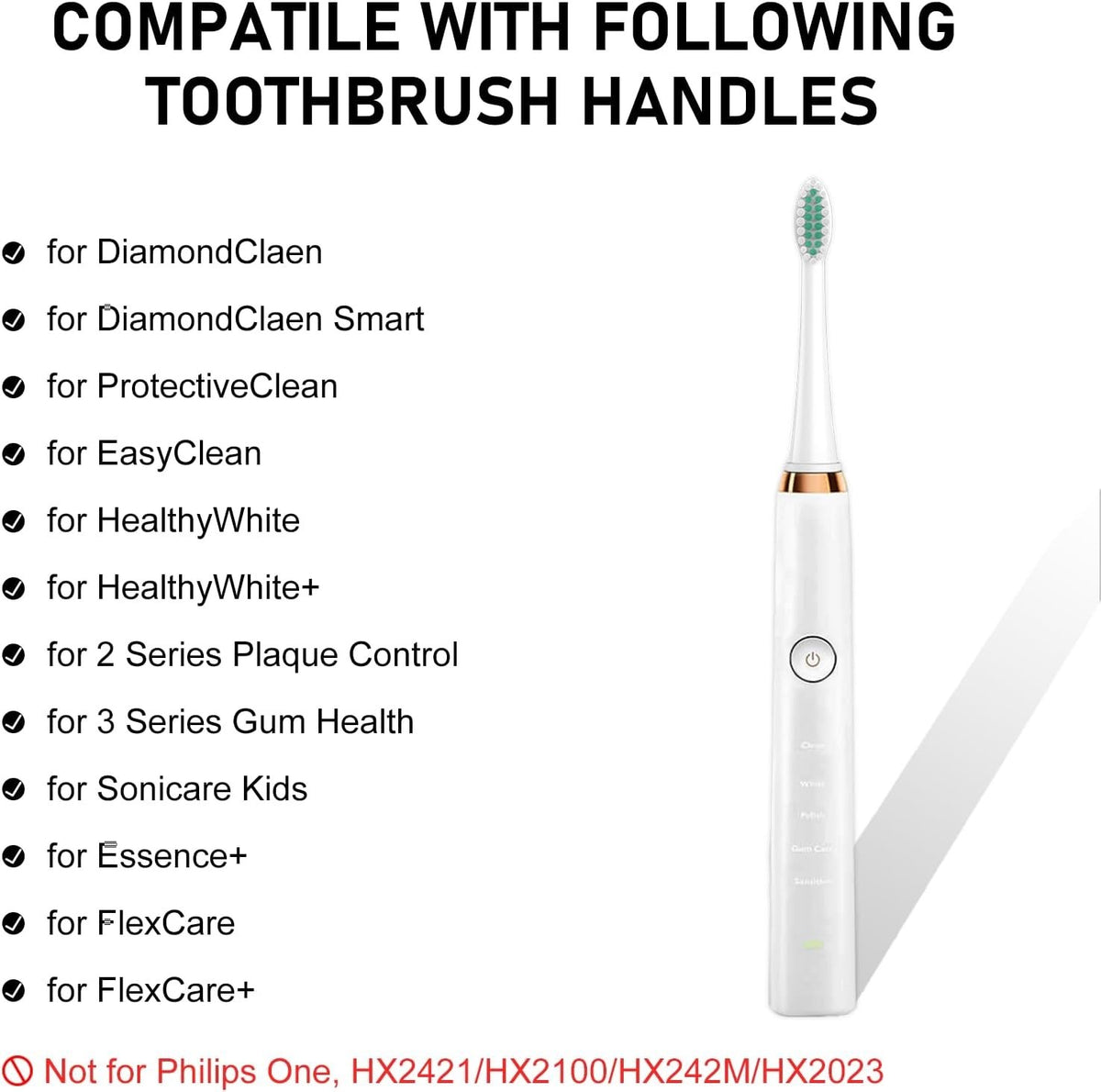 Philips Sonicare Replacement Brush Heads - 4 Pack Soft Bristles for Deep Cleaning