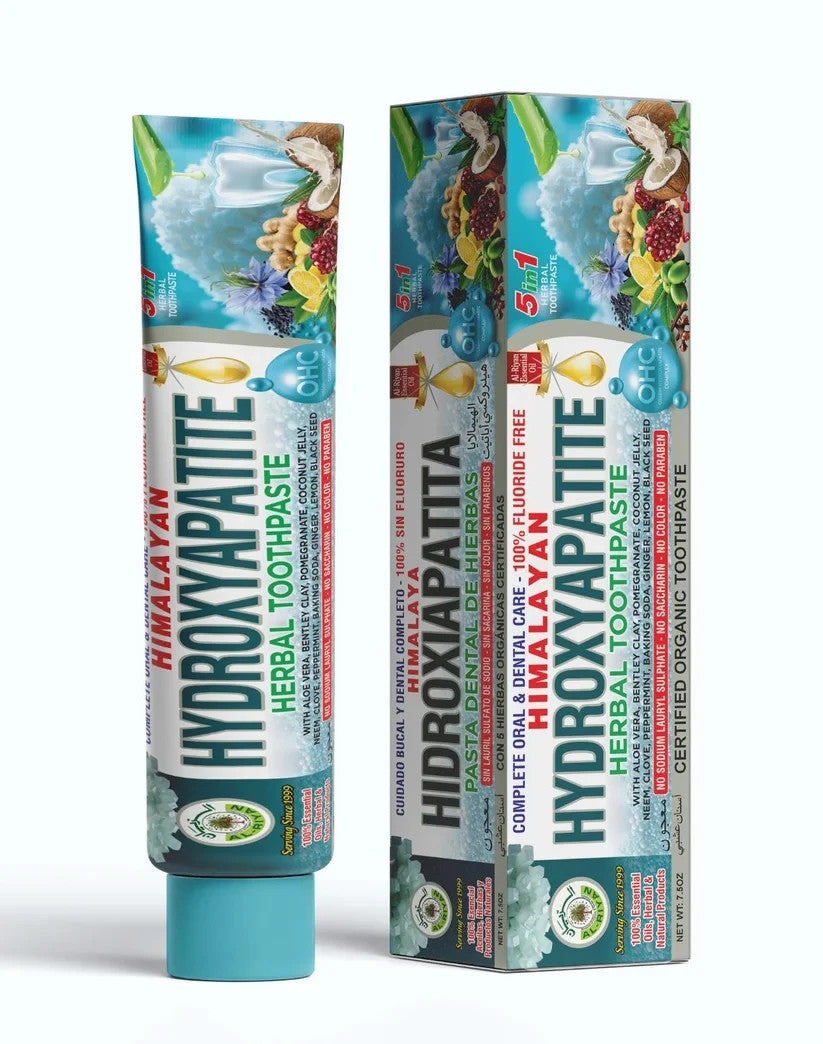 Organic Hydroxyapatite Fluoride-Free Toothpaste Set - 6 Tubes, 7.5 oz each