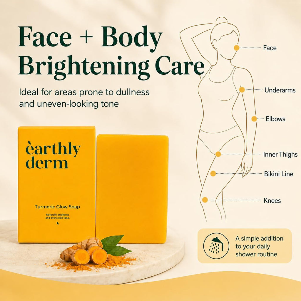 Turmeric Face and Body Soap Bar - Handmade Gentle Cleansing Moisturizer