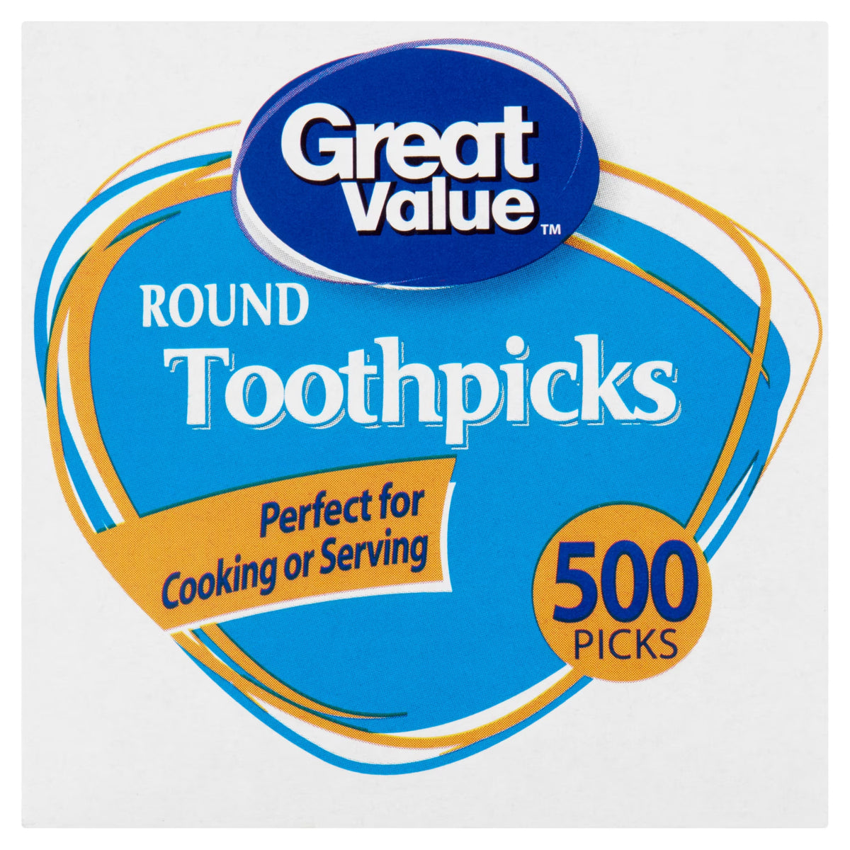 Disposable Wooden Toothpicks Pack of 500 - Kitchen & Party Use