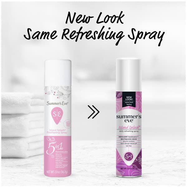 Feminine Deodorant Spray - Island Splash Scent, 2 oz, Pack of 6