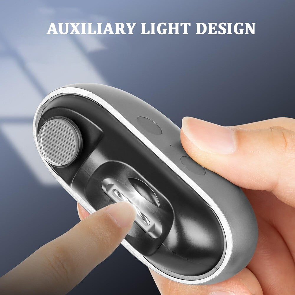 Electric Nail Clipper 3-in-1 Multi-Functional Manicure Tool with LED Light