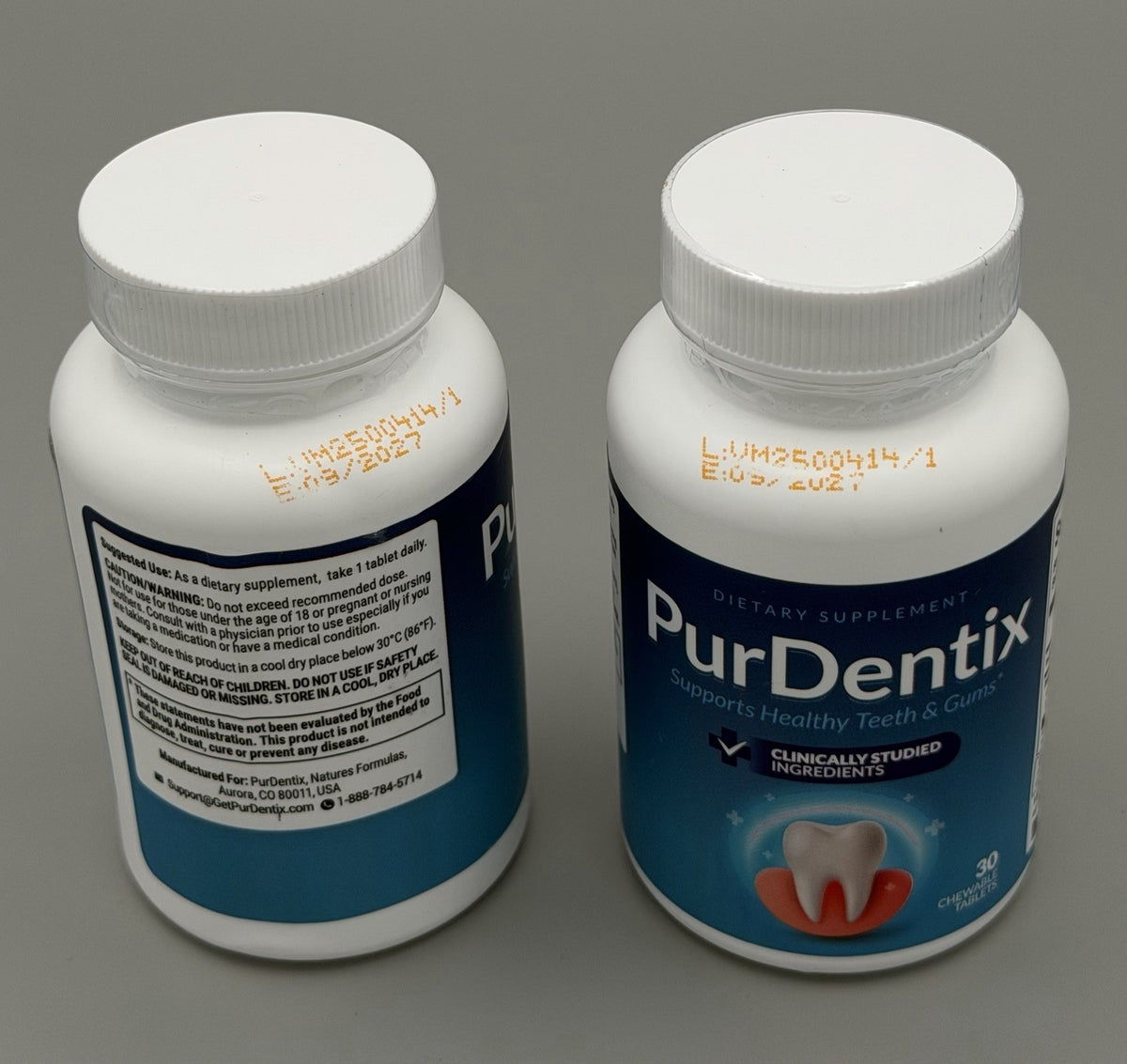 Probiotic Oral Health Chewable Tablets Lot of 2 - Digestive & Oral Support