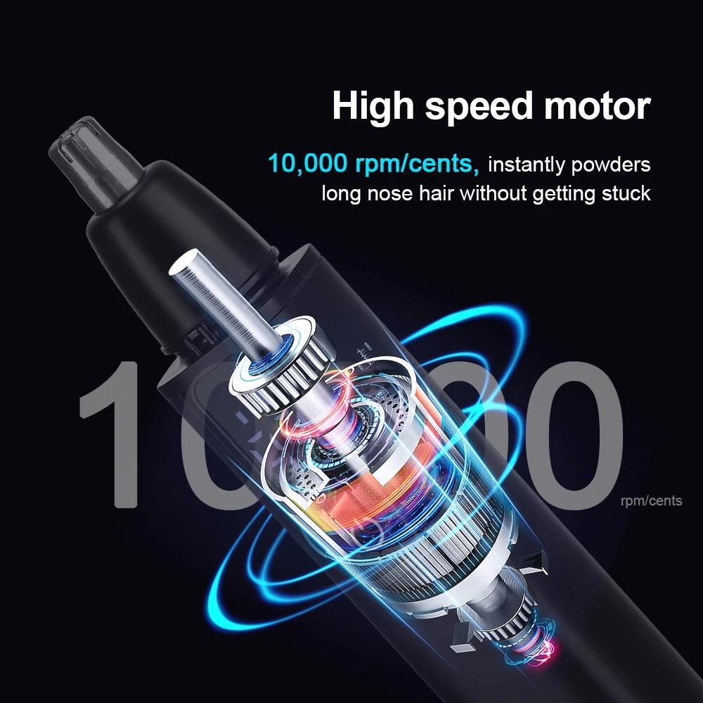 Electric Nose Ear Hair Trimmer Painless Portable USB Rechargeable with LED Display
