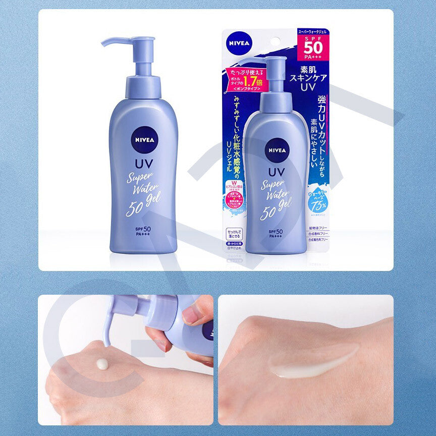 Water Gel Sunscreen SPF50 PA+++ with Hyaluronic Acid - 140g, Lightweight & Hydrating