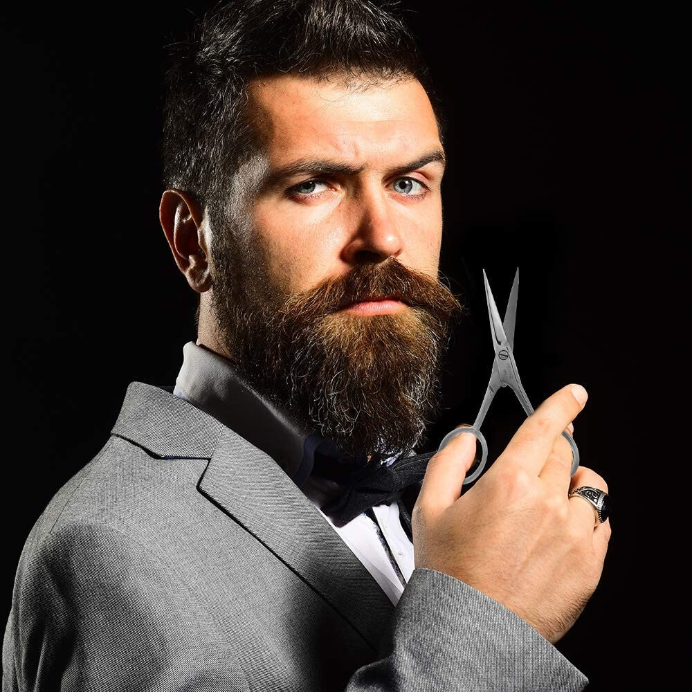 4-Inch Eyebrow & Mustache Scissors - Precision Trimming Tool