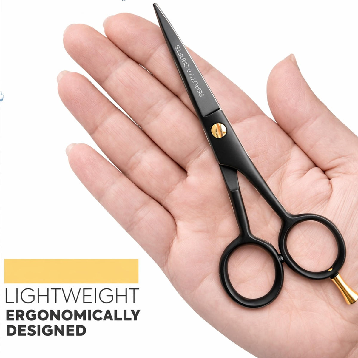 Professional Beard & Mustache Scissors Set with Combs & Pouch for Men