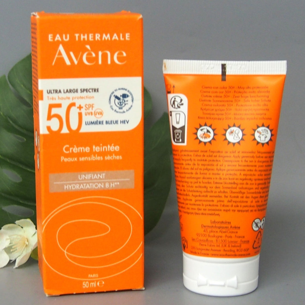SPF50+ Tinted Sun Cream for Face & Neck - Hydrating, Water-Resistant, Sensitive Skin