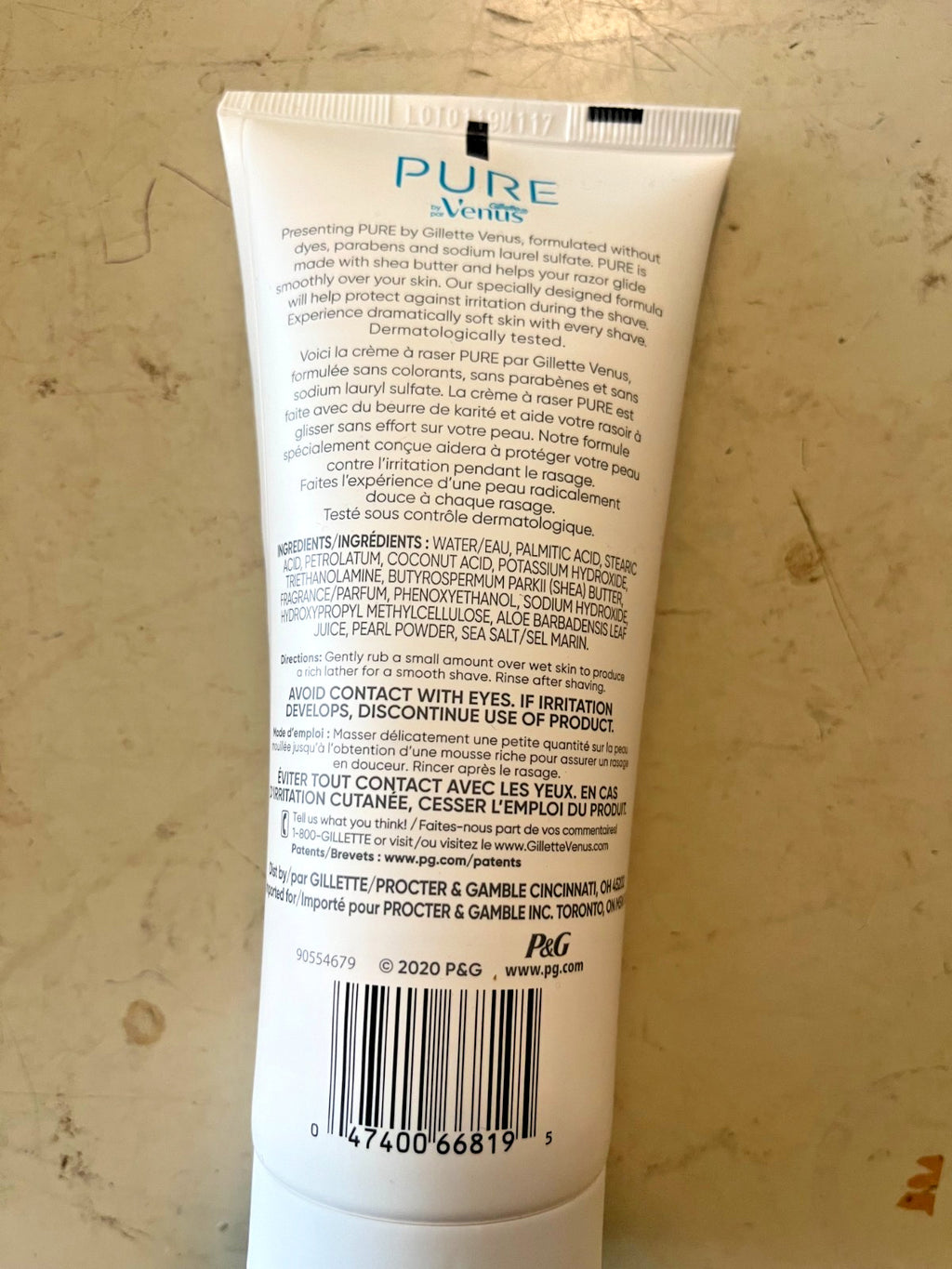 Gillette Venus Deep Sea Minerals Shave Cream 6 Fl Oz for Sensitive Skin