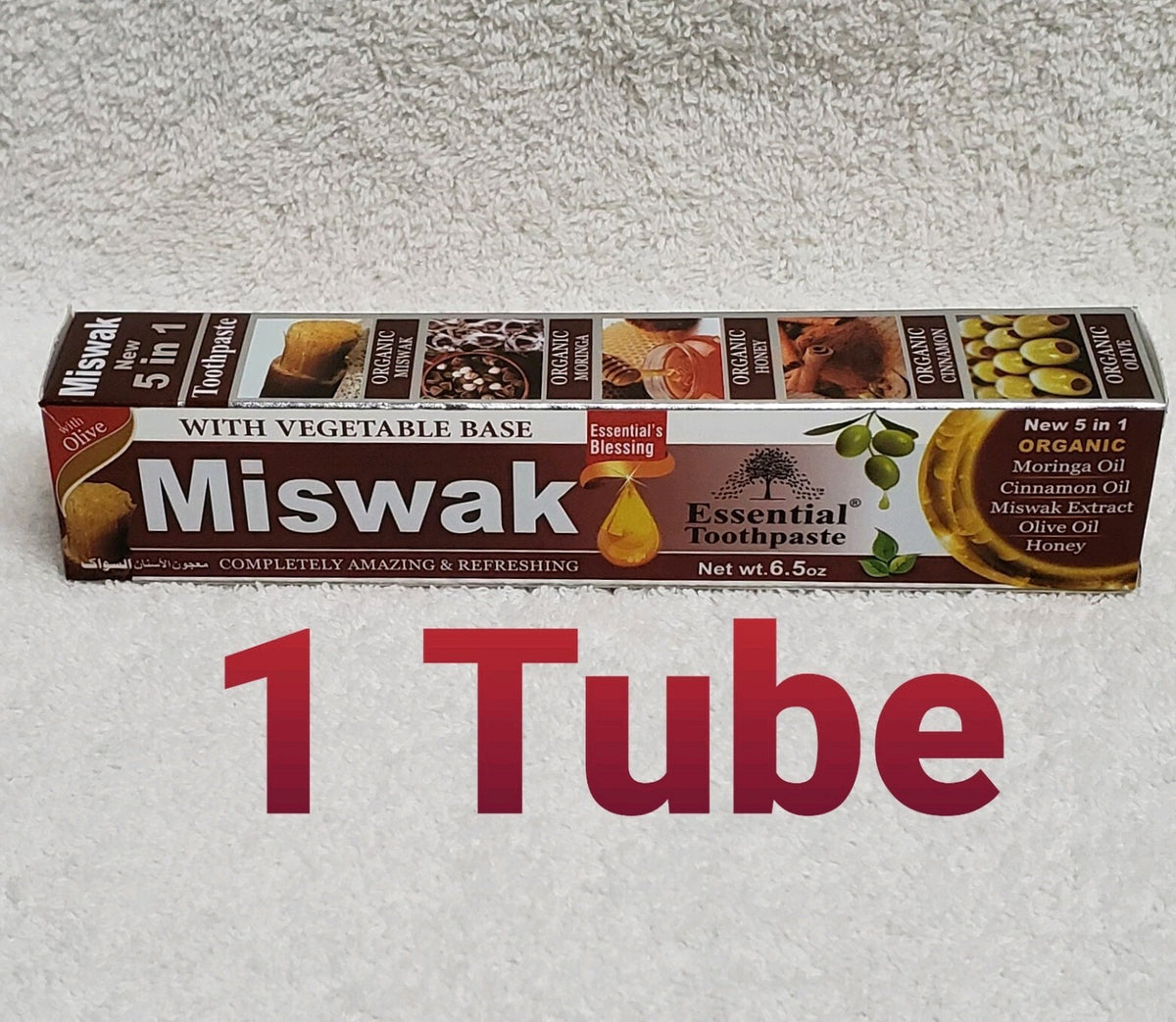 MISWAK Toothpaste 5 in 1 Natural Fluoride-Free 6.5oz - Herbal Oral Care