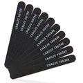 10 Pack Nail Files with 80/100 and 180/240 Grit - Reusable Black Nail Buffers for Natural & Artificial Nails
