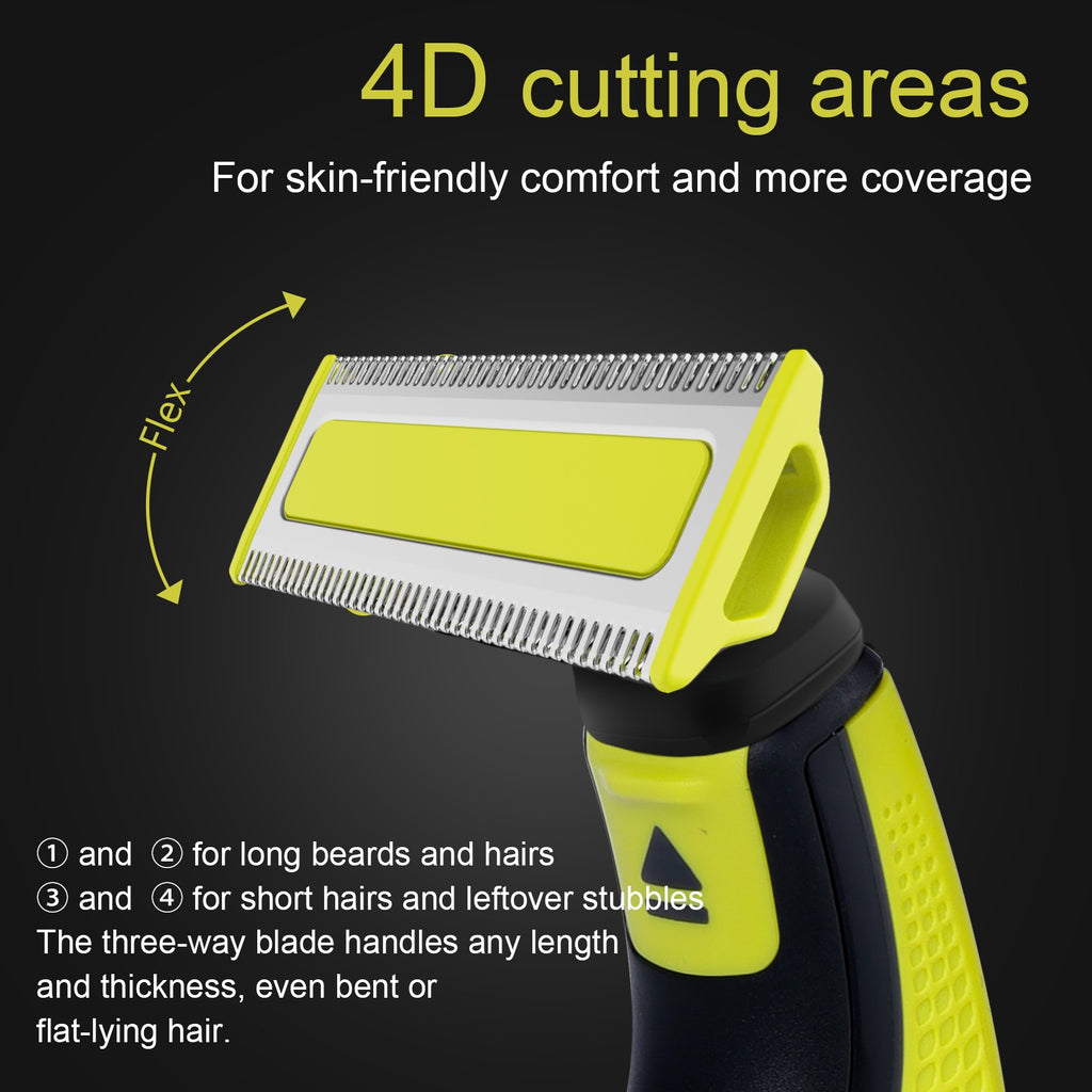 Replacement Shaver Heads with Combs for OneBlade QP2515 QP2520 Series - 4 Pack