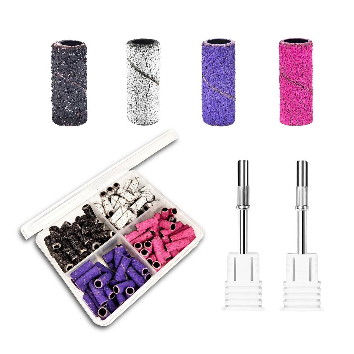 Professional Nail Drill Kit with Small Sanding Bands for Toenails and Pedicure