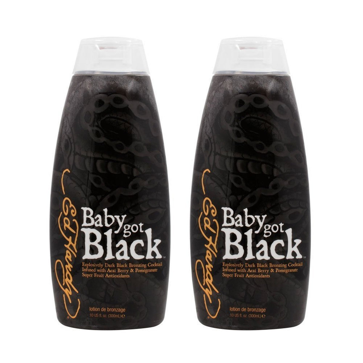 Ed Hardy Baby Got Black Tanning Moisturizer Bronzing Lotion 10 oz - 2 Pack