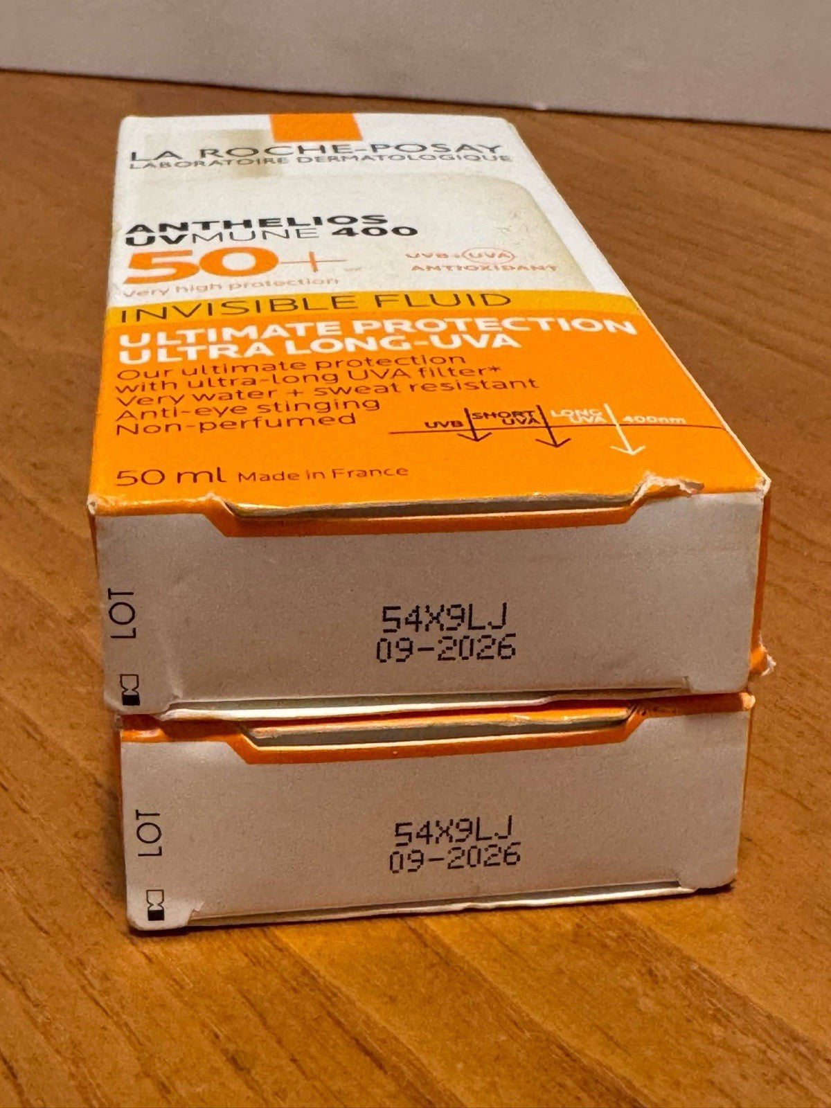 La Roche-Posay Anthelios UVmune 400 Oil Control SPF50+ Sunscreen 50ml - Pack of 2