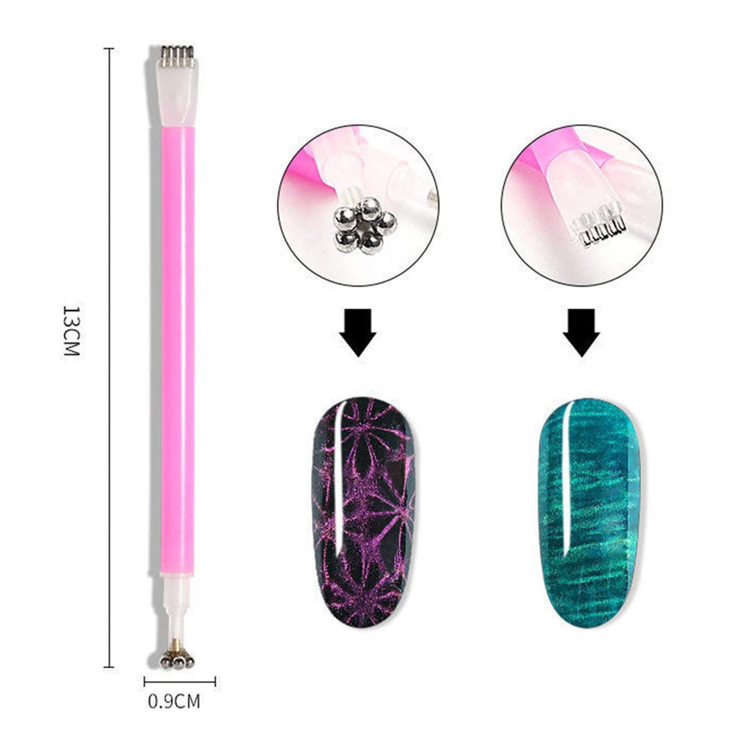 15-Piece Cat Eye Gel Nail Magnet Set for Stunning Nail Art