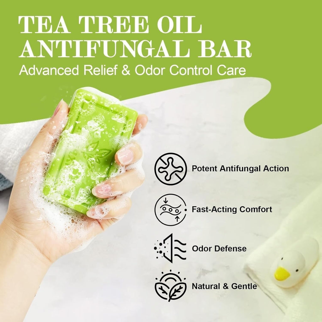 Antifungal Tea Tree & Eucalyptus Soap Bars - 3 Pack Personal Care