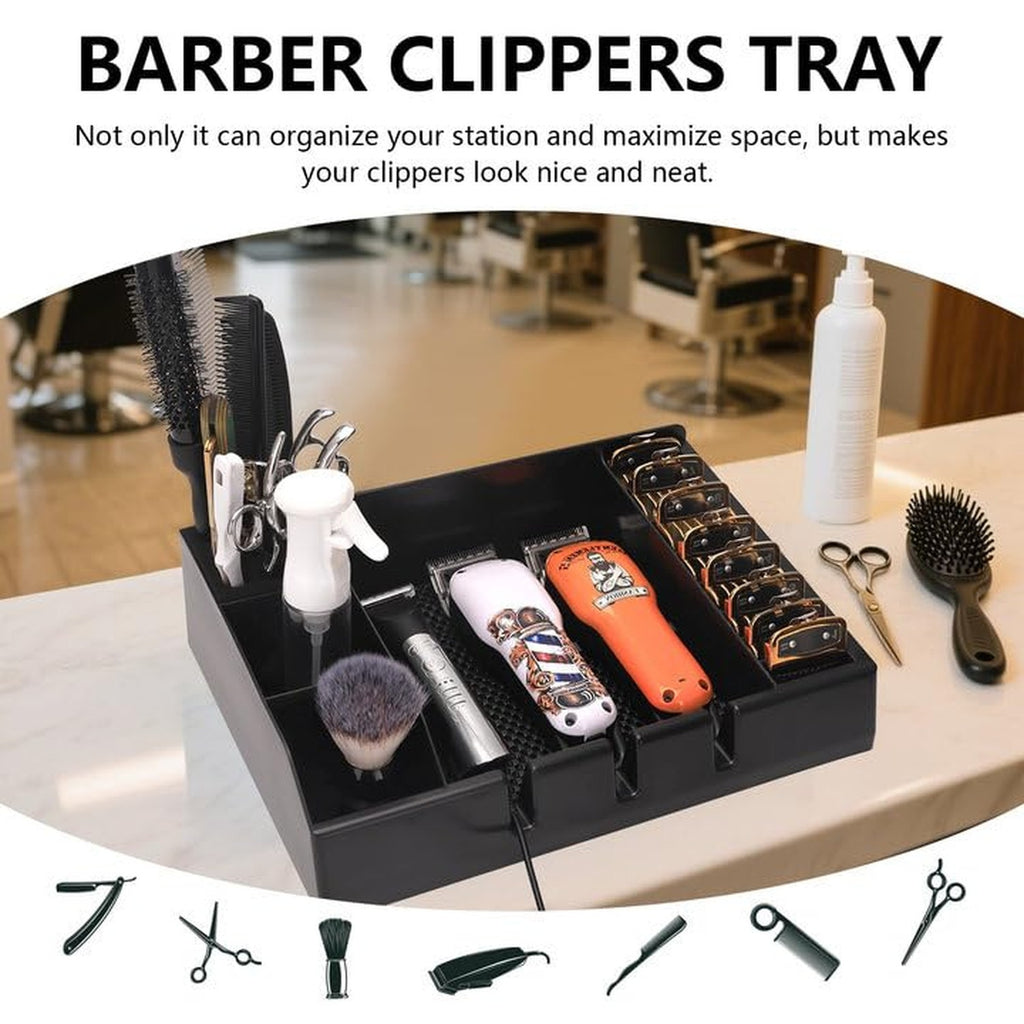 Hairdressing Clipper Trays Wall Mount Organizer for Barber & Stylist Stations