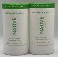 Native Deodorant Stick 2.65 OZ Cucumber & Mint - 2 Pack Aluminum Free