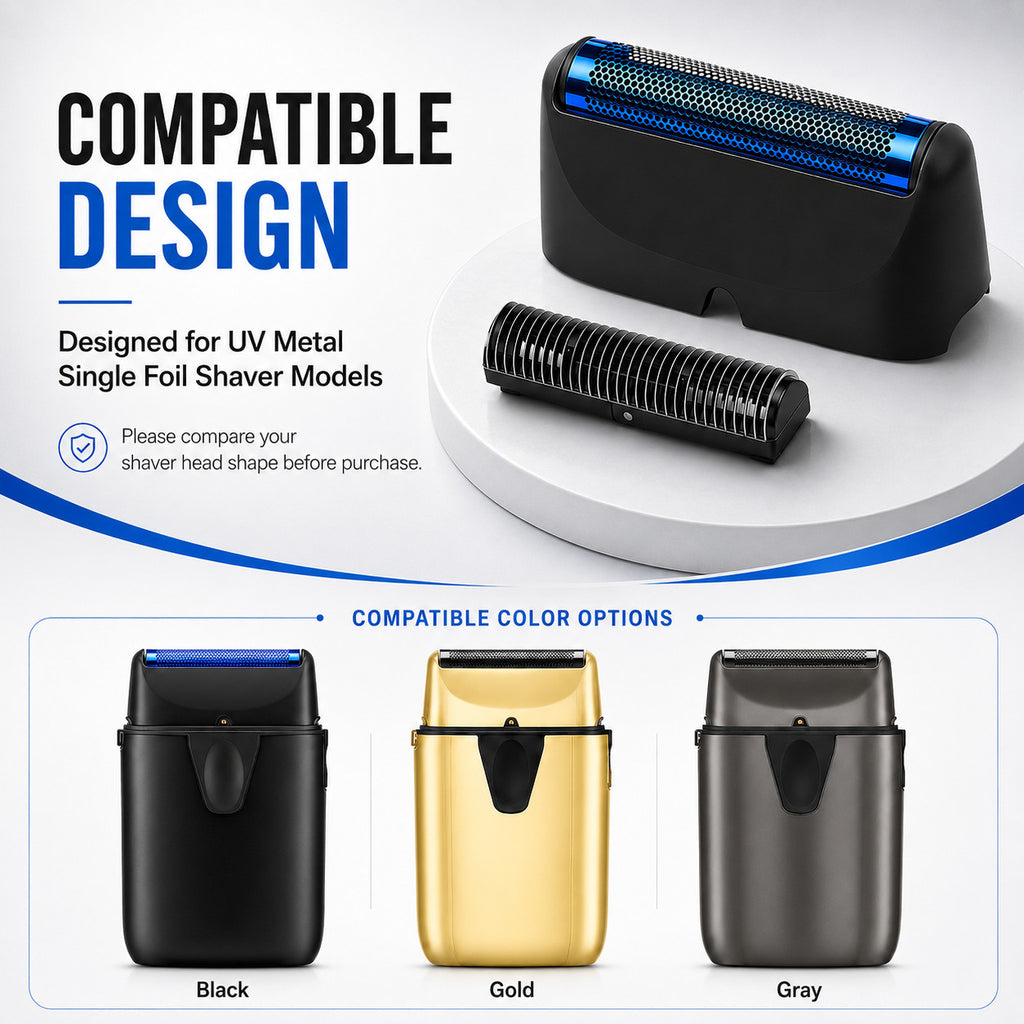 Shaver Head Replacement for BaByliss PRO UV Metal Single Foil Cutter - 2 Pack