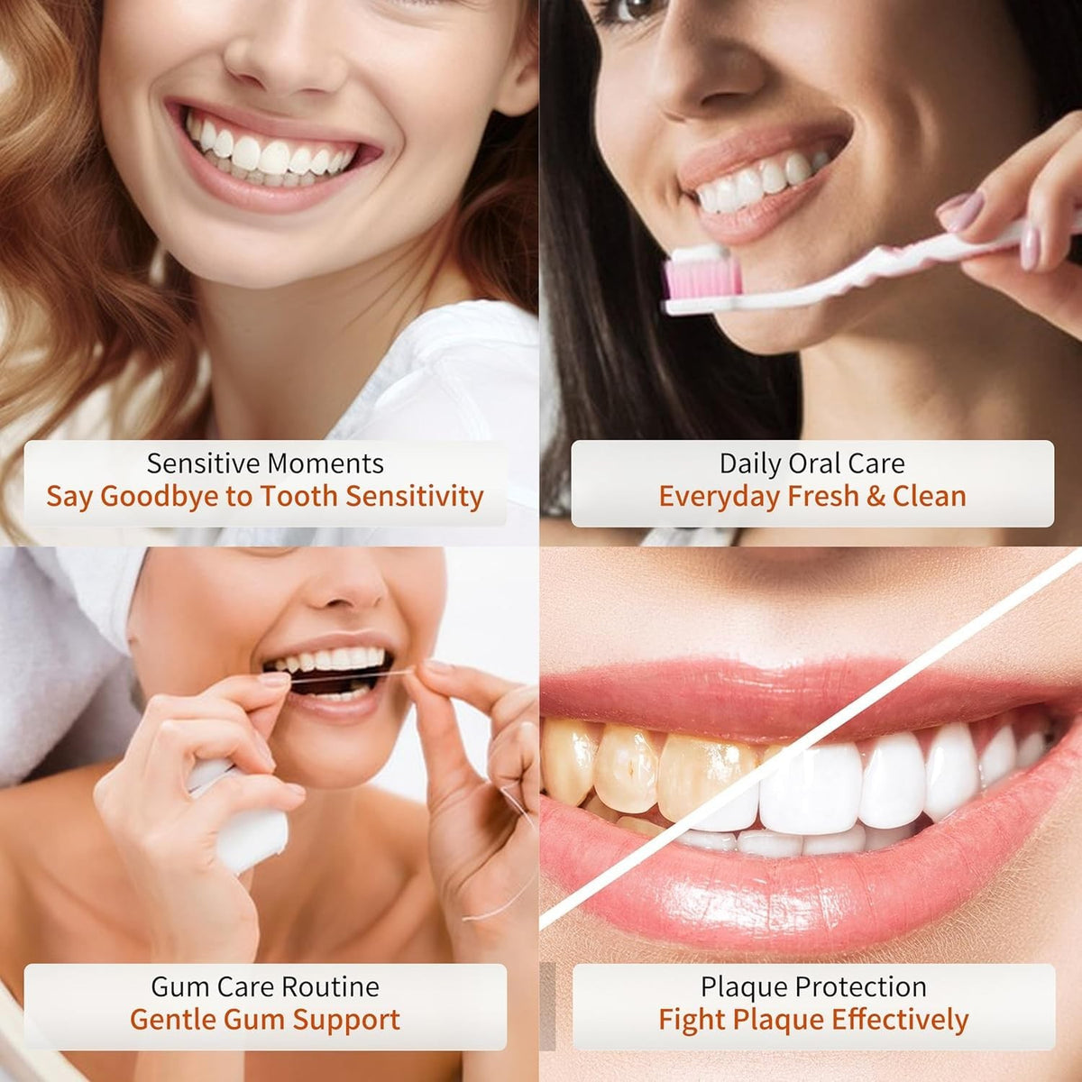 Sensitive Teeth Toothpaste - Enamel & Gum Support, Fluoride-Free, Whitening