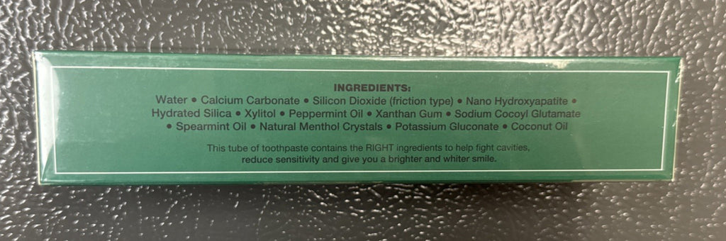 Nano Hydroxyapatite Tooth Enamel Whitening Toothpaste - Strong Mint